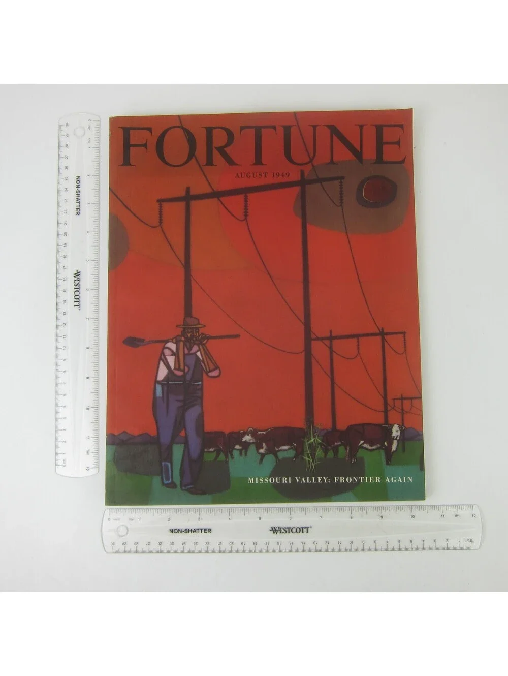 Vintage FORTUNE Magazine August 1949 Robert Gwathmey Cover Oldsmobile, Buick Ads